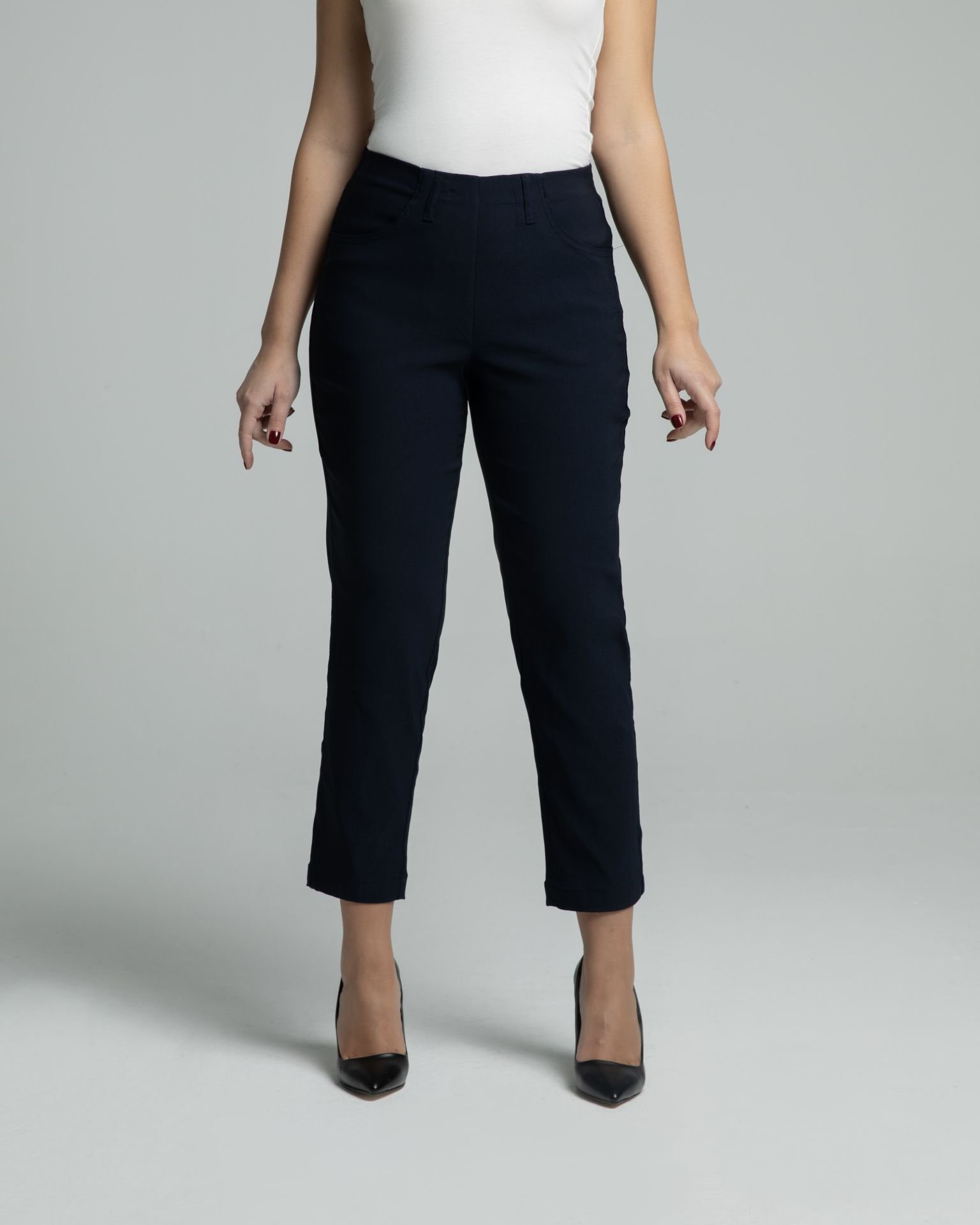 Phia Cropped Viskon Lacivert