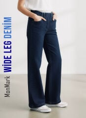 Wide Leg Denim Lacivert