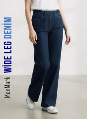 Wide Leg Denim Lacivert