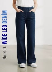 Wide Leg Denim Lacivert