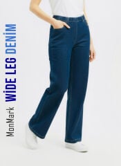 Wide Leg Denim Mavi