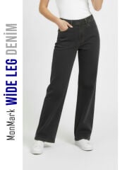 Wide Leg Denim Gri