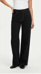 Wide Leg Denim Siyah