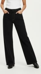 Wide Leg Denim Siyah