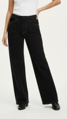 Wide Leg Denim Siyah