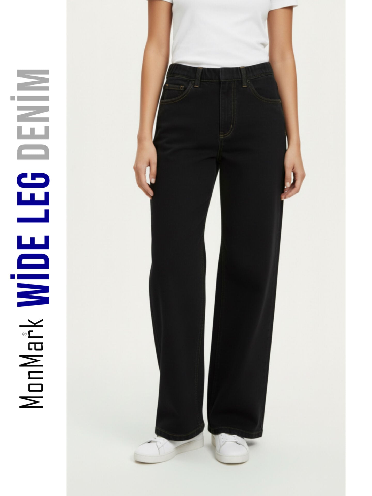 Wide Leg Denim Siyah