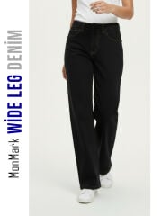 Wide Leg Denim Siyah