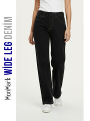 Wide Leg Denim Siyah