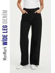 Wide Leg Denim Siyah