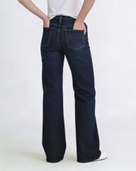 Wide Leg Jean Kemerli Lacivert