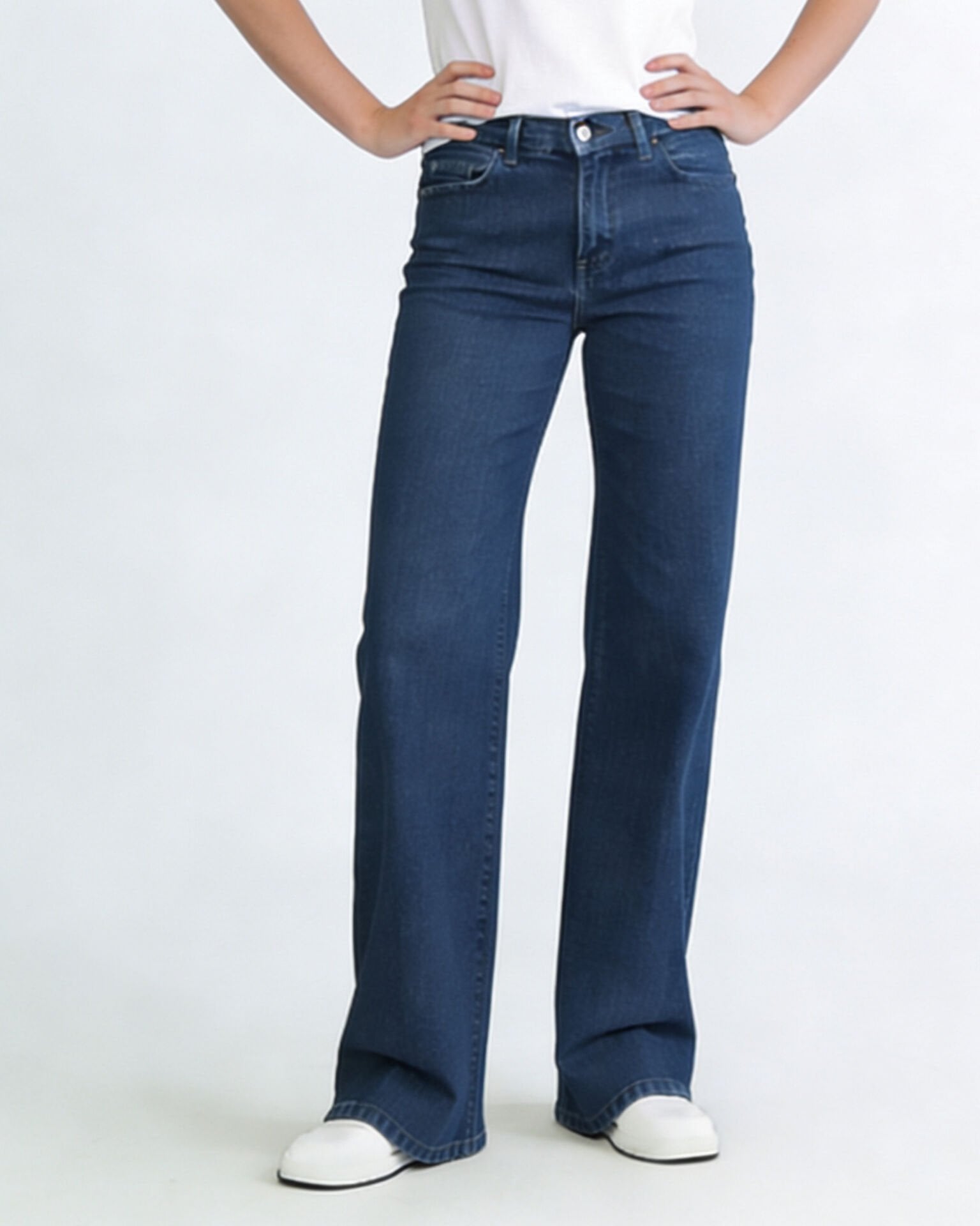 Peny Straight Jean Kemerli Mavi