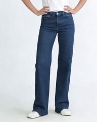 Peny Straight Jean Kemerli Mavi