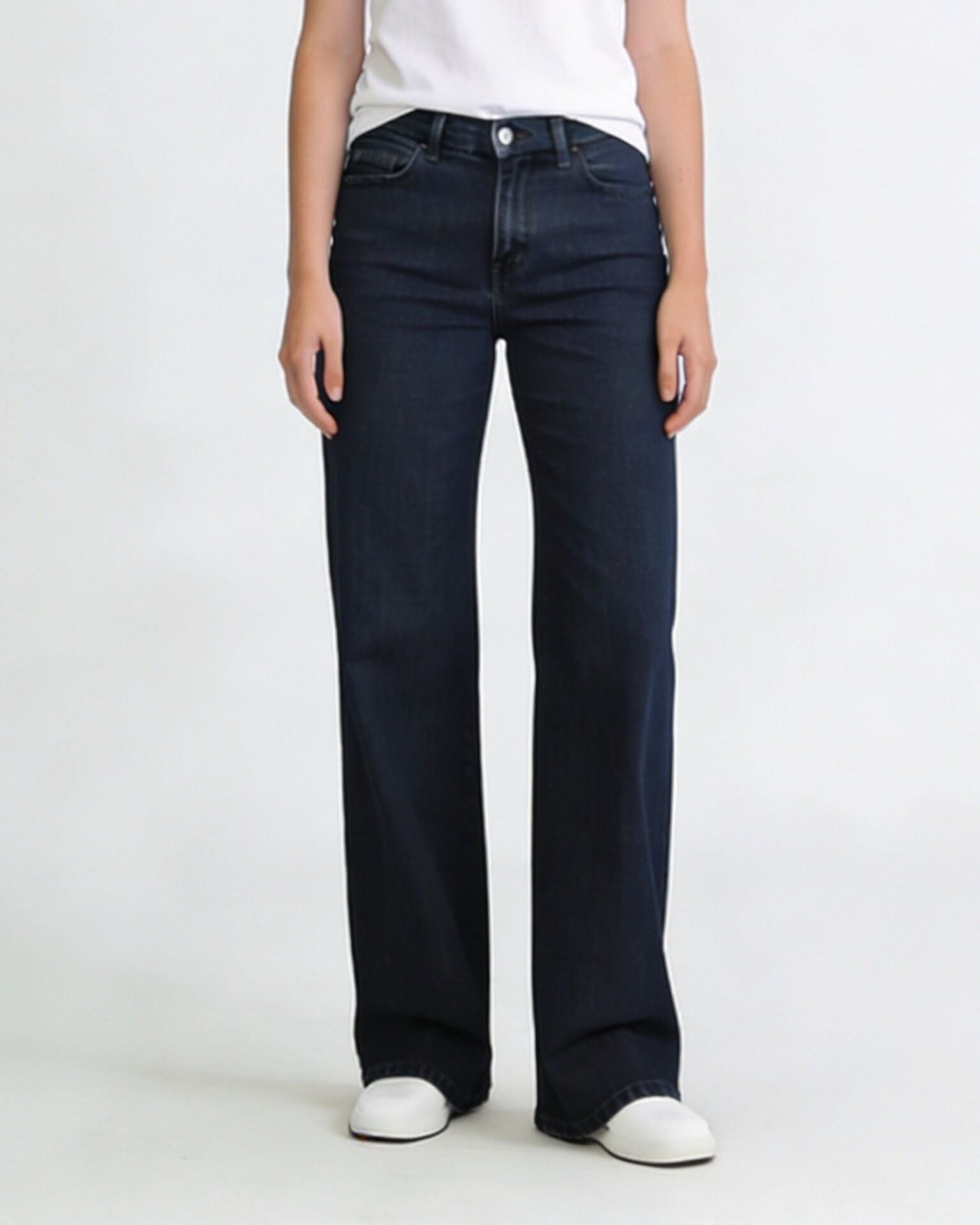 Peny Straight Jean Kemerli Lacivert