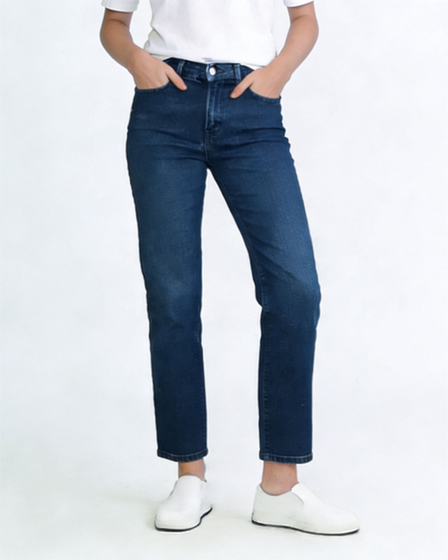 Phia Cropped Jean Kemerli Mavi