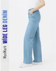 Wide Leg Denim Açık Mavi
