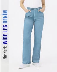 Wide Leg Denim Açık Mavi