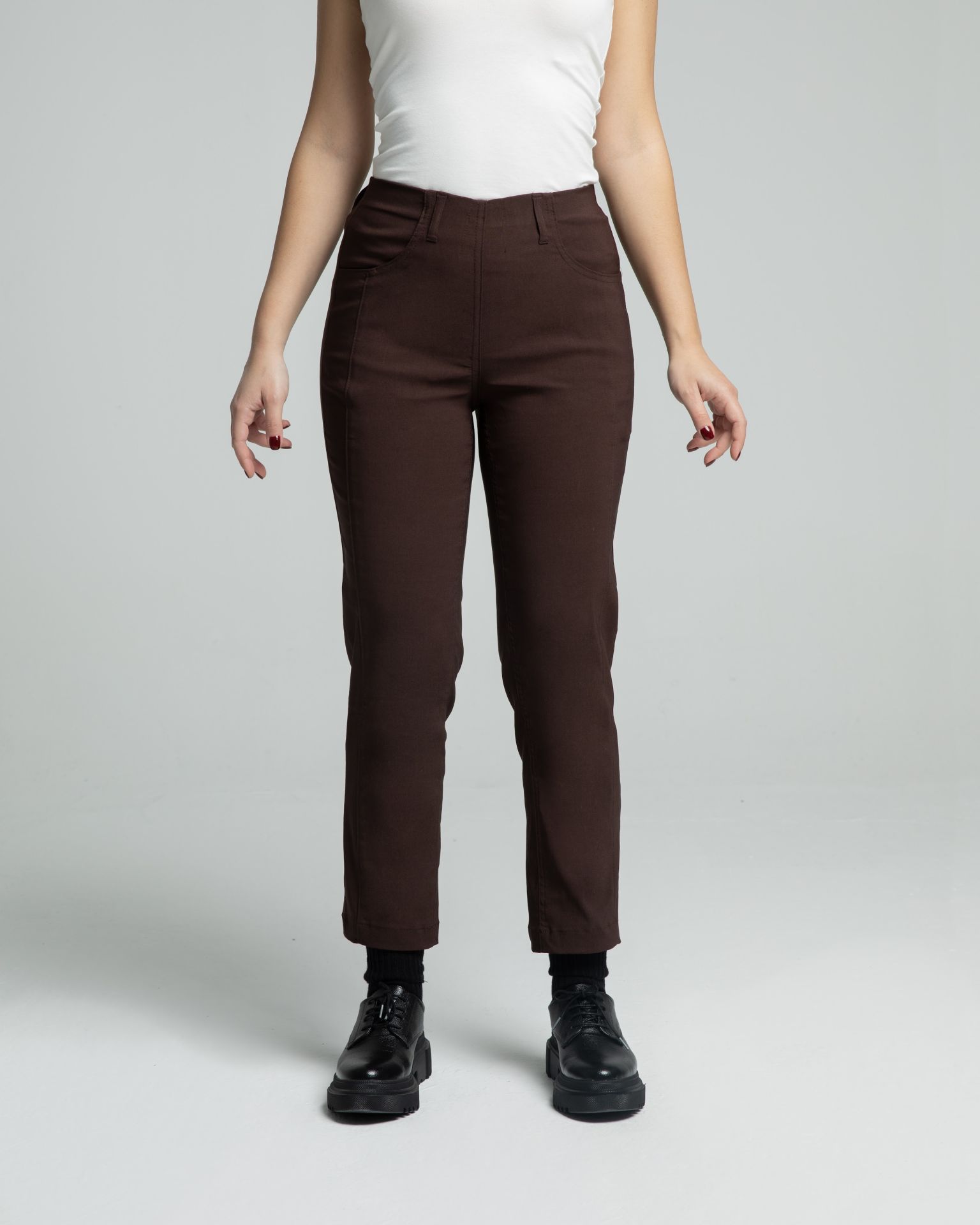 Mony Cropped Viskon Kahve