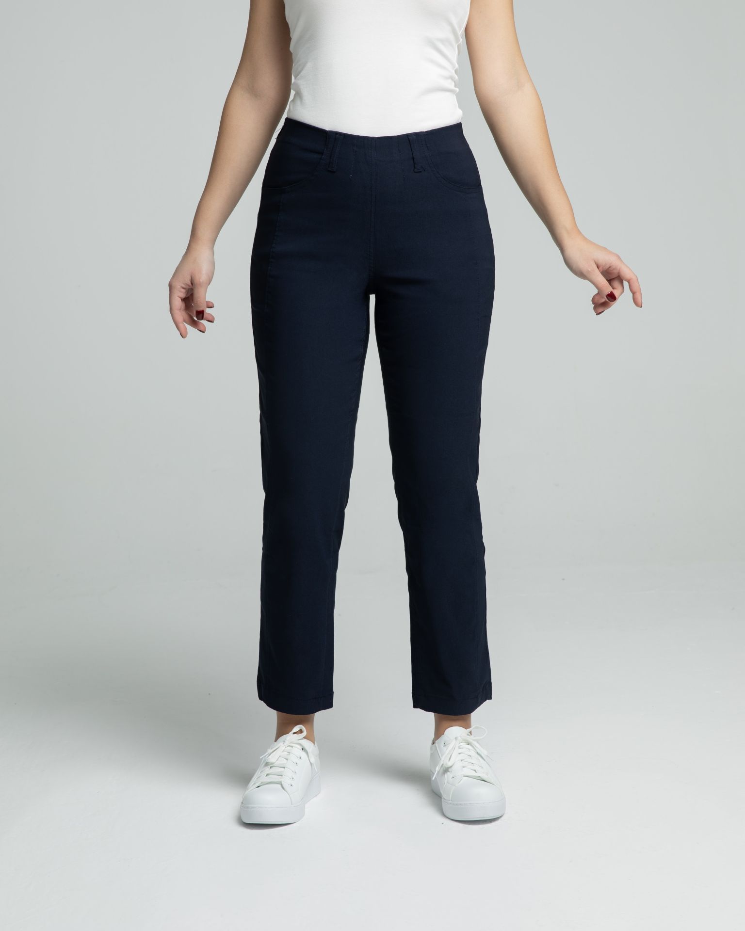 Mony Cropped Viskon Lacivert