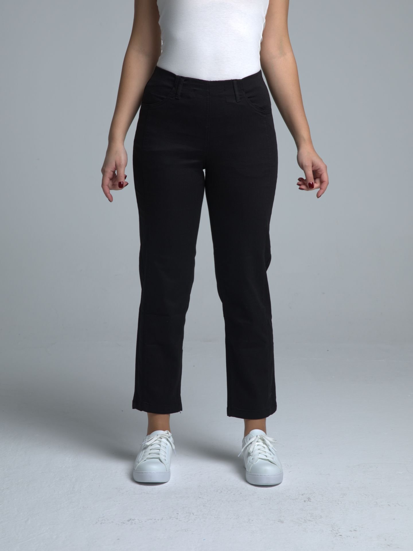 Mony Cropped Pamuklu Siyah