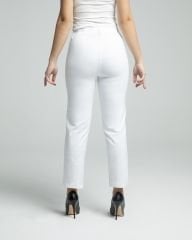 Mony Cropped Viskon Beyaz