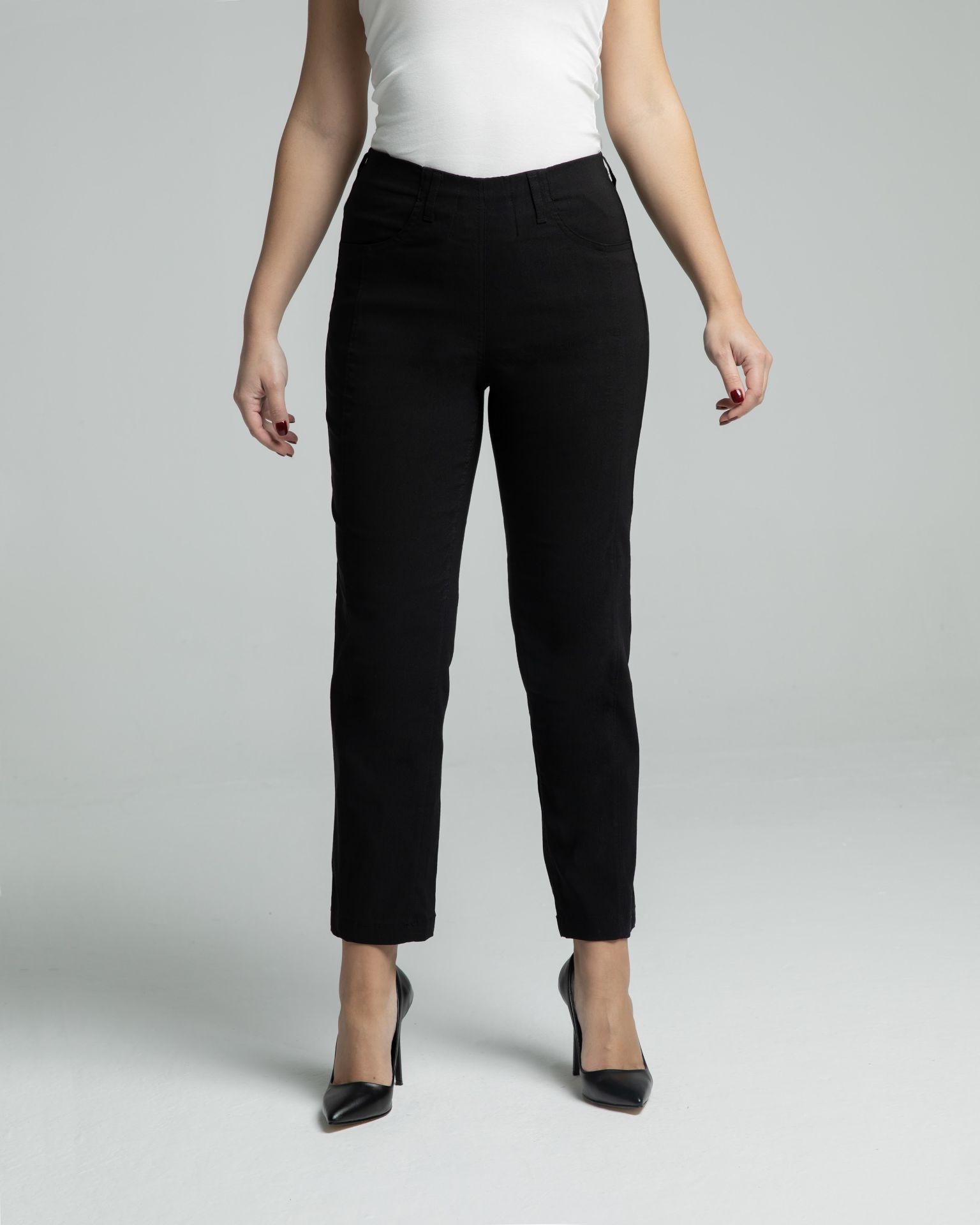 Mony Cropped Viskon Siyah