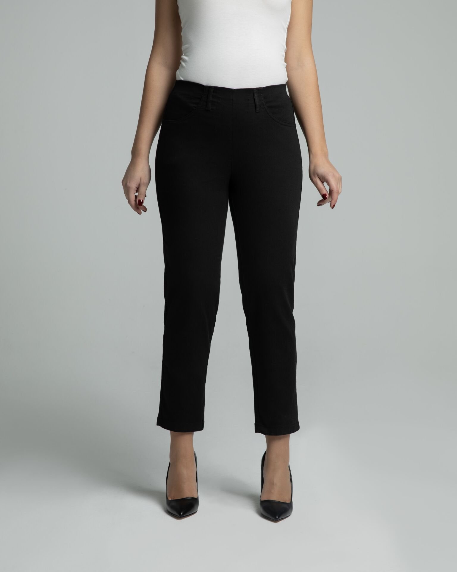 Phia Cropped Pamuklu Siyah