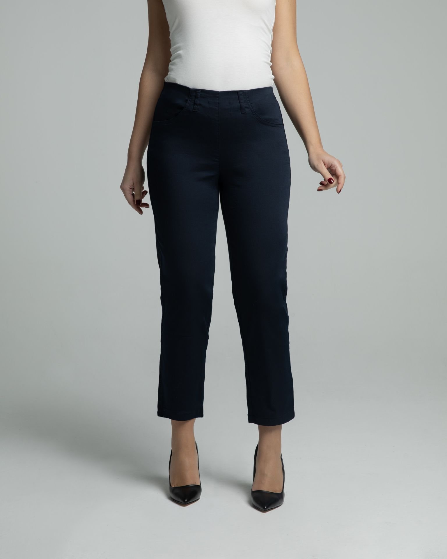 Phia Cropped Pamuklu Lacivert